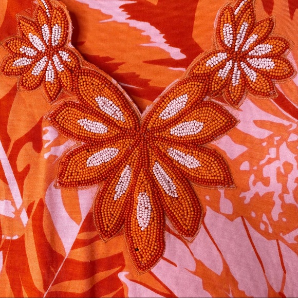 Soft Surroundings Del Rio Beaded Floral Tunic 3/4 Sleeves XS - Picture 12 of 12